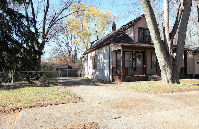 bungalow-style home featuring covered porch