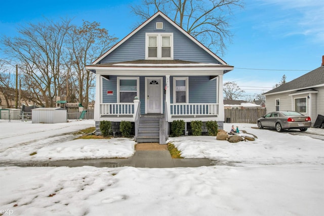 bungalow with a porch