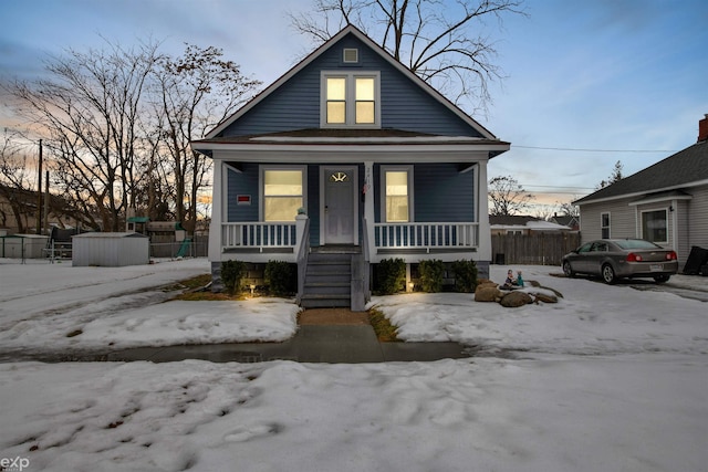 bungalow-style home featuring covered porch