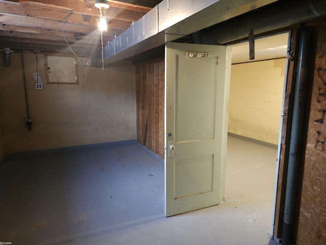 view of basement