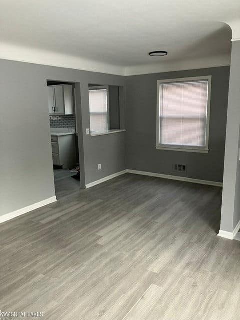 interior space with light wood-type flooring