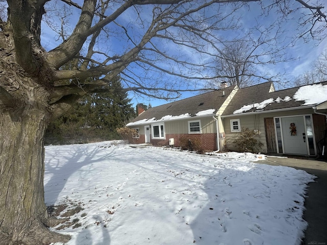 view of snowy exterior