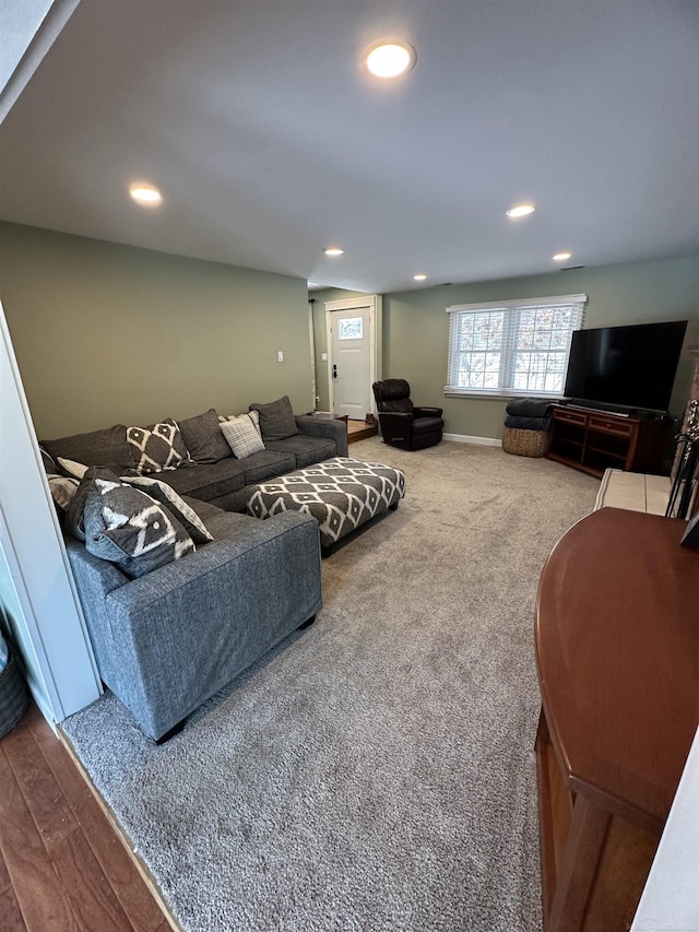 view of carpeted living room