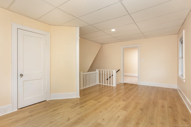 additional living space with light wood-type flooring