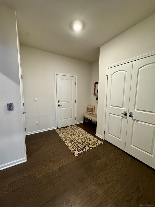 interior space featuring dark hardwood / wood-style flooring