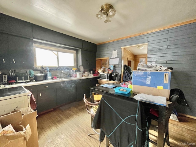 kitchen featuring light wood-type flooring