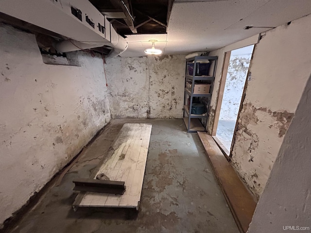 view of basement