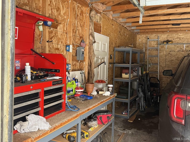 storage room featuring electric panel