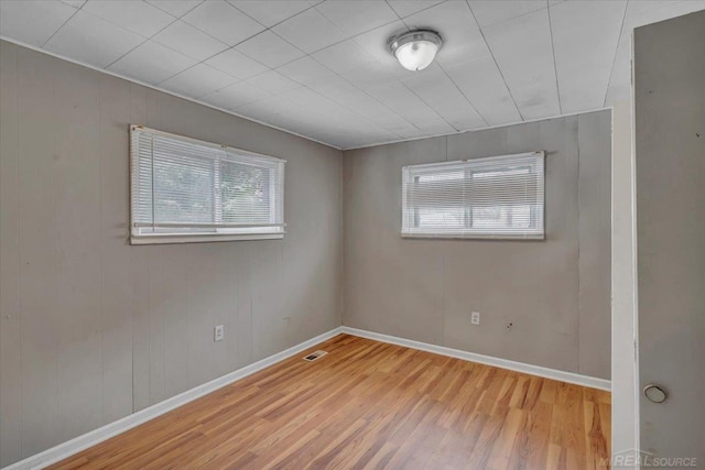 empty room featuring light hardwood / wood-style flooring