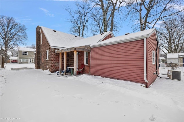 view of front of home with central AC