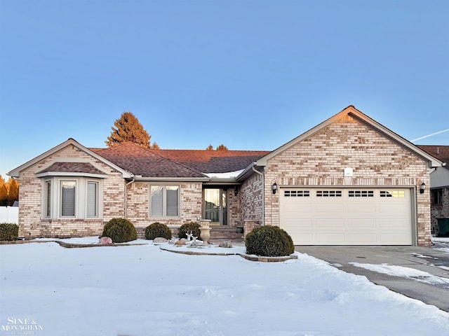 view of front facade with a garage