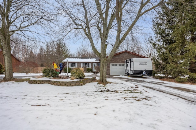 view of front facade with a garage