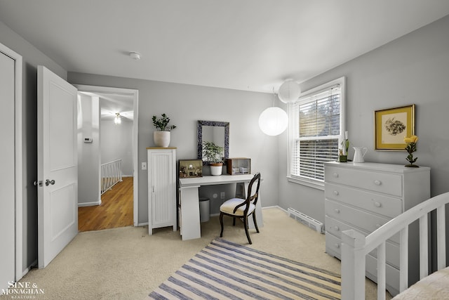 view of carpeted office