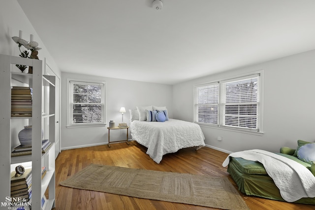 bedroom featuring hardwood / wood-style flooring