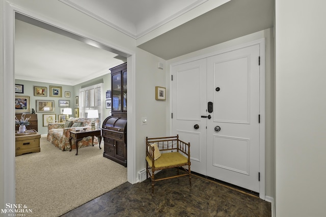 entryway with ornamental molding