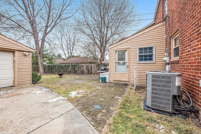 view of yard with central air condition unit