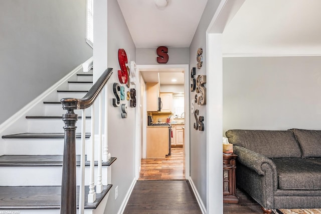 interior space with hardwood / wood-style flooring