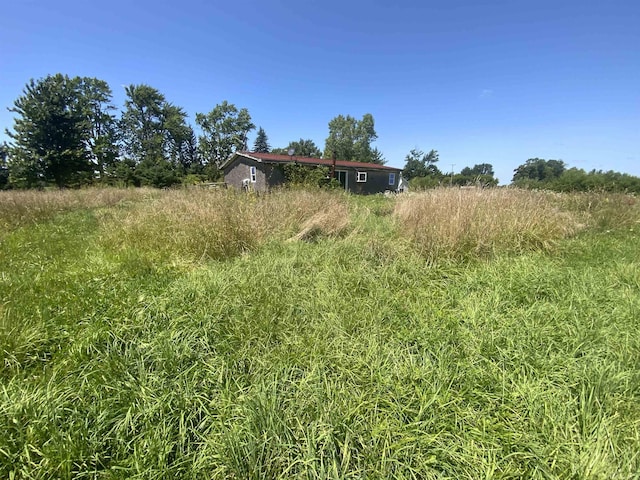 view of yard with a rural view