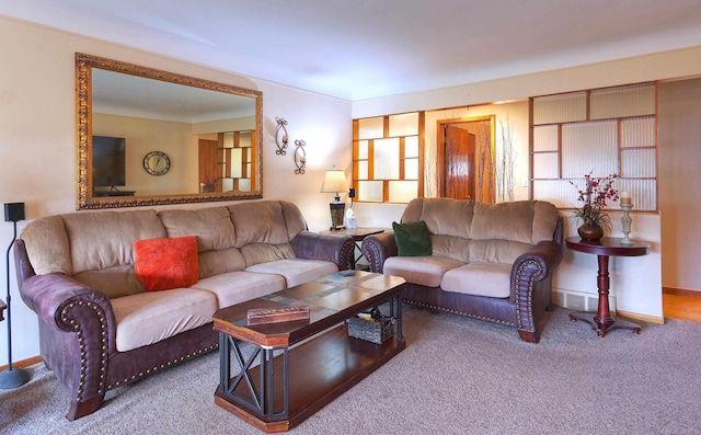 view of carpeted living room