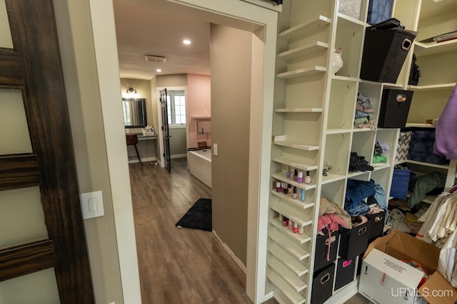 interior space featuring hardwood / wood-style floors