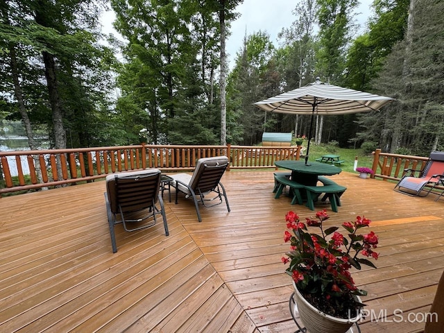 view of wooden terrace