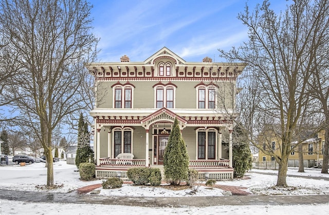 italianate house with covered porch