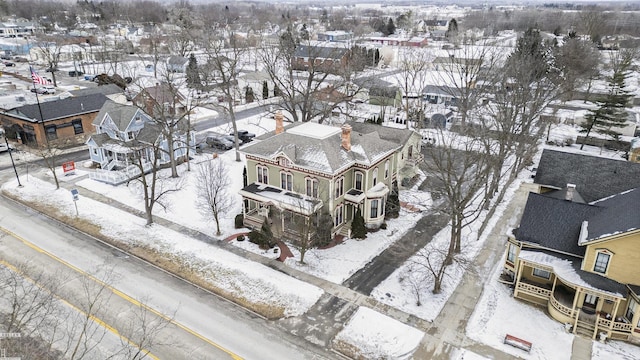 view of snowy aerial view