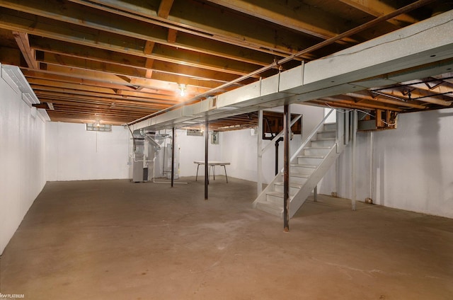 view of basement