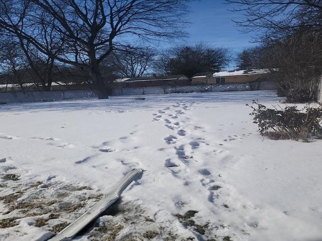 view of snowy yard