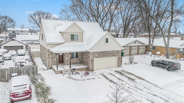 view of front of home with covered porch