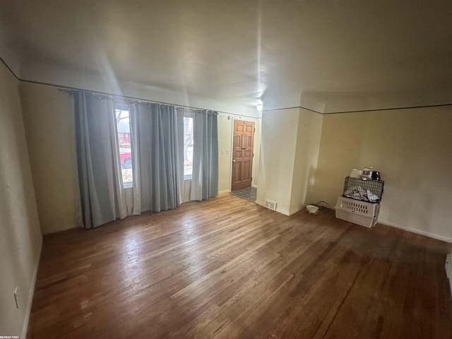 empty room with wood-type flooring