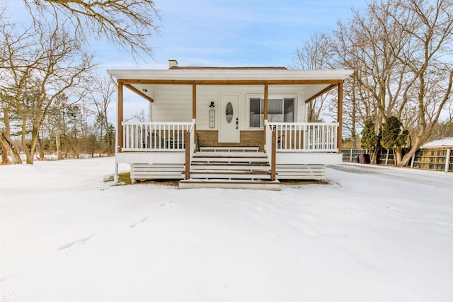 view of front of home with a porch