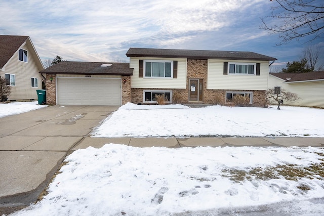 split foyer home with a garage