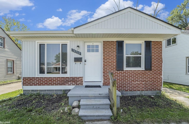 view of bungalow