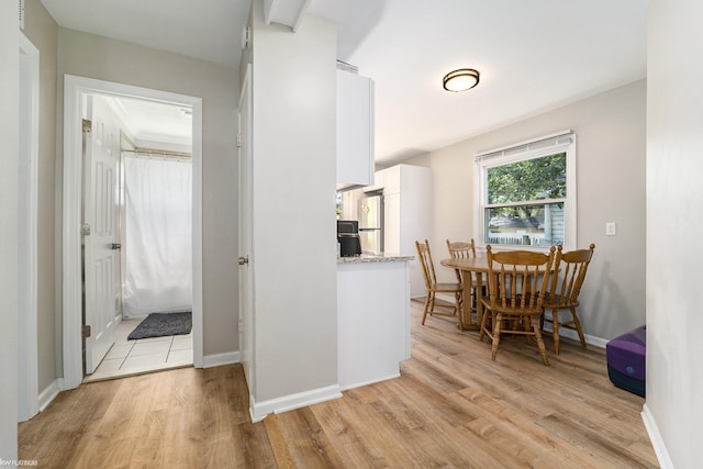 dining area featuring light hardwood / wood-style floors