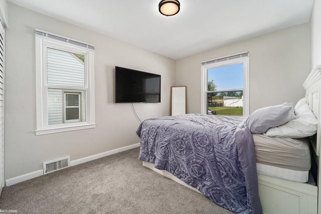 view of carpeted bedroom