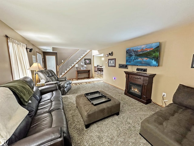 view of carpeted living room