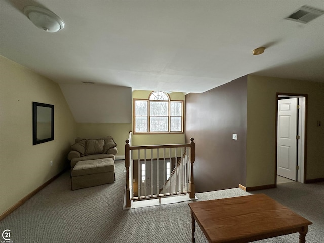 interior space with lofted ceiling