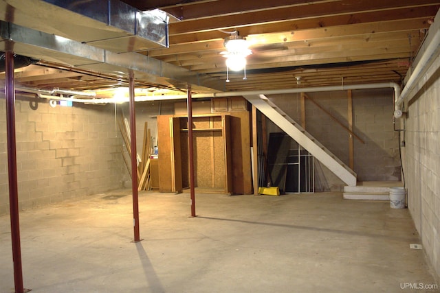 view of basement