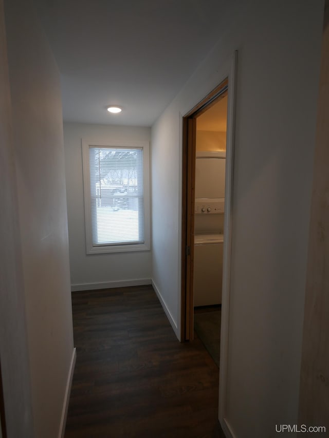 hall featuring dark hardwood / wood-style flooring