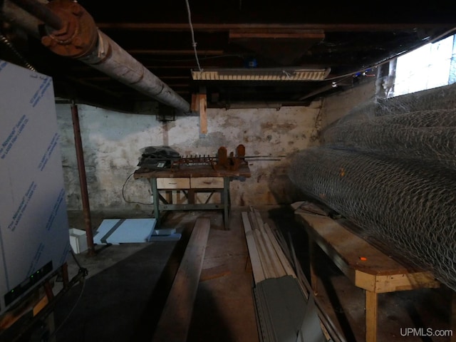 view of basement