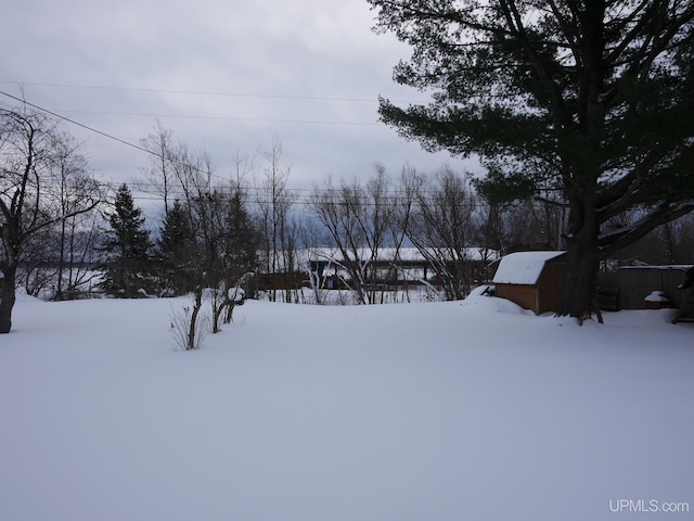 view of snowy yard