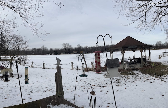 dock area featuring a gazebo