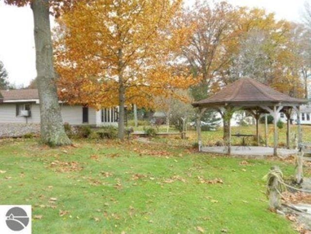 view of yard featuring a gazebo