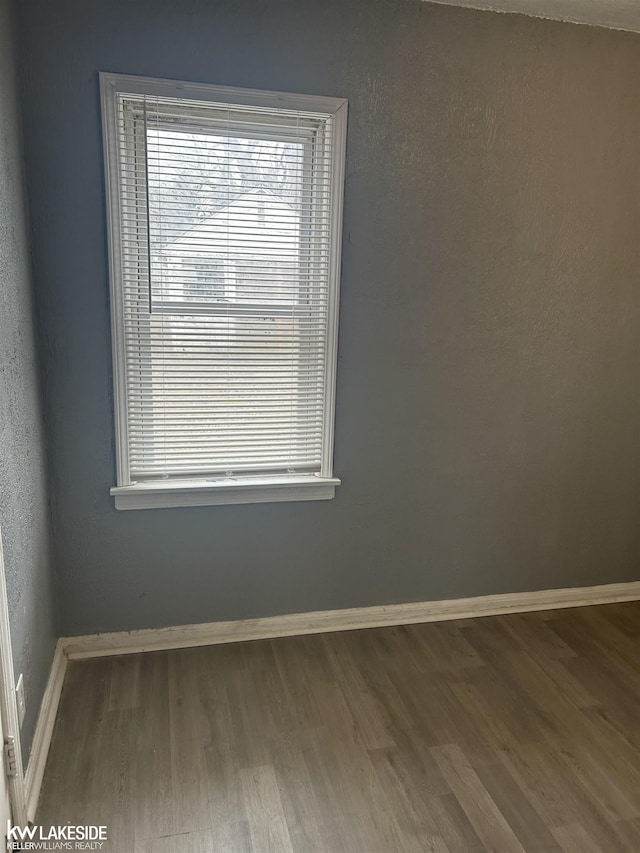 spare room featuring hardwood / wood-style floors