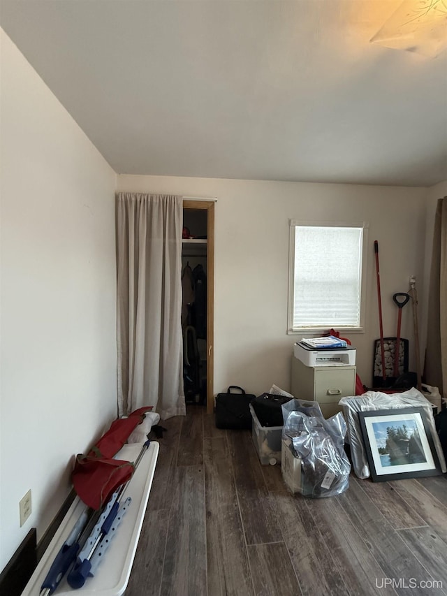 bedroom featuring hardwood / wood-style floors