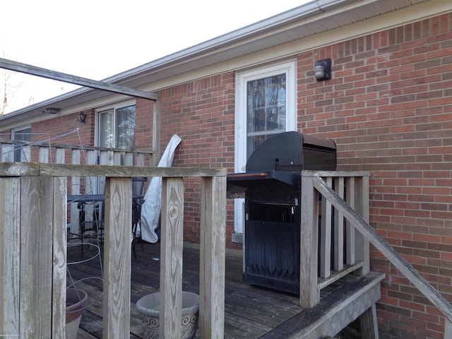 deck with grilling area