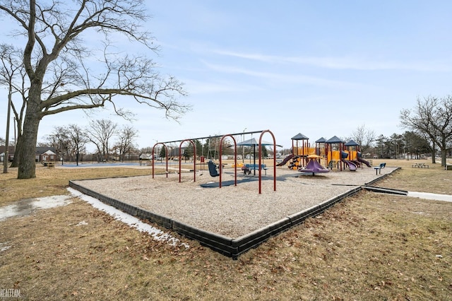 view of jungle gym