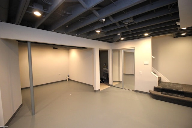 view of basement