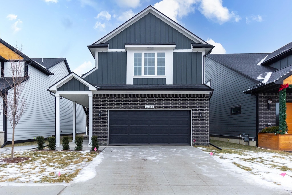 view of front of home featuring a garage